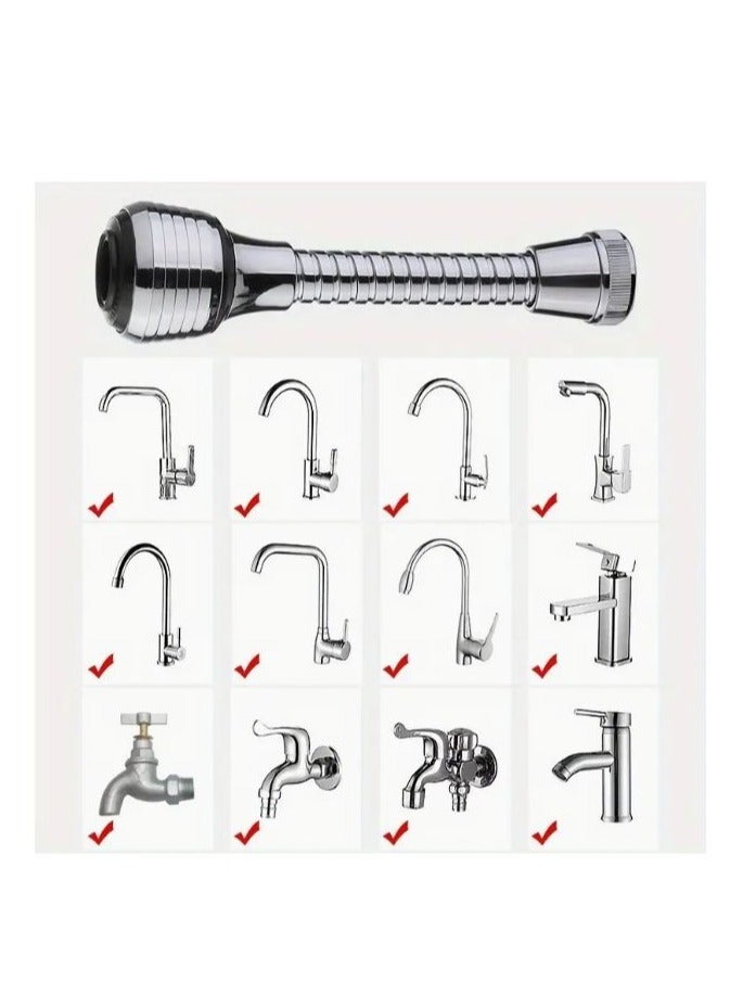 1pc Faucet Extender 360 Rotatable High Pressure Dual Modes (Soft & Strong Spray) Water-Saving Easy Installation Standard size compatible with All Kitchen Sinks - Image 4